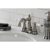 Kingston Brass 4Inch Centerset Bathroom Faucet with Brass PopUp, Brushed Nickel FSC1608APL